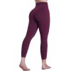 image:imageSustainable Butt Lifting Capri Leggings with Pockets for Women High Waisted No Front Seam Tummy Control Workout Yoga PantsCherry Red