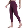 image:imageSustainable Butt Lifting Capri Leggings with Pockets for Women High Waisted No Front Seam Tummy Control Workout Yoga PantsCherry Red
