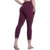 image:imageSustainable Butt Lifting Capri Leggings with Pockets for Women High Waisted No Front Seam Tummy Control Workout Yoga PantsCherry Red