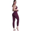 image:imageSustainable Butt Lifting Capri Leggings with Pockets for Women High Waisted No Front Seam Tummy Control Workout Yoga PantsCherry Red