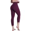 image:imageSustainable Butt Lifting Capri Leggings with Pockets for Women High Waisted No Front Seam Tummy Control Workout Yoga PantsCherry Red