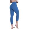 image:imageSustainable Butt Lifting Capri Leggings with Pockets for Women High Waisted No Front Seam Tummy Control Workout Yoga PantsClassic Blue