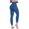 image:imageSustainable Butt Lifting Capri Leggings with Pockets for Women High Waisted No Front Seam Tummy Control Workout Yoga PantsClassic Blue