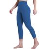 image:imageSustainable Butt Lifting Capri Leggings with Pockets for Women High Waisted No Front Seam Tummy Control Workout Yoga PantsClassic Blue