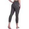 image:imageSustainable Butt Lifting Capri Leggings with Pockets for Women High Waisted No Front Seam Tummy Control Workout Yoga PantsLeopard Charcoal Gray