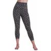 image:imageSustainable Butt Lifting Capri Leggings with Pockets for Women High Waisted No Front Seam Tummy Control Workout Yoga PantsLeopard Charcoal Gray