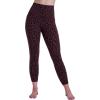 image:imageSustainable Butt Lifting Capri Leggings with Pockets for Women High Waisted No Front Seam Tummy Control Workout Yoga PantsLeopard Chocolate Brown
