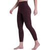 image:imageSustainable Butt Lifting Capri Leggings with Pockets for Women High Waisted No Front Seam Tummy Control Workout Yoga PantsLeopard Chocolate Brown