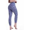 image:imageSustainable Butt Lifting Capri Leggings with Pockets for Women High Waisted No Front Seam Tummy Control Workout Yoga PantsLeopard Periwinkle