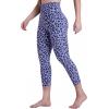 image:imageSustainable Butt Lifting Capri Leggings with Pockets for Women High Waisted No Front Seam Tummy Control Workout Yoga PantsLeopard Periwinkle