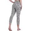 image:imageSustainable Butt Lifting Capri Leggings with Pockets for Women High Waisted No Front Seam Tummy Control Workout Yoga PantsLeopard White