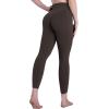 image:imageSustainable Butt Lifting Capri Leggings with Pockets for Women High Waisted No Front Seam Tummy Control Workout Yoga PantsSeal Brown