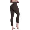 image:imageSustainable Butt Lifting Capri Leggings with Pockets for Women High Waisted No Front Seam Tummy Control Workout Yoga PantsSeal Brown