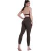image:imageSustainable Butt Lifting Capri Leggings with Pockets for Women High Waisted No Front Seam Tummy Control Workout Yoga PantsSeal Brown