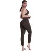 image:imageSustainable Butt Lifting Capri Leggings with Pockets for Women High Waisted No Front Seam Tummy Control Workout Yoga PantsSeal Brown