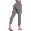 image:imageSustainable Butt Lifting Capri Leggings with Pockets for Women High Waisted No Front Seam Tummy Control Workout Yoga PantsCharcoal Gray