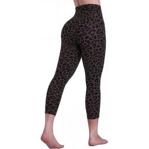 image:imageSustainable Butt Lifting Capri Leggings with Pockets for Women High Waisted No Front Seam Tummy Control Workout Yoga PantsLeopard Seal Brown