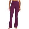 image:imageSunzel No Front Seam Flare Leggings for Women with Pockets Hidden Butt Lifting Scrunch Tummy Control Mini Flared Yoga PantsCherry Red