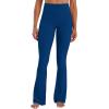 image:imageSunzel No Front Seam Flare Leggings for Women with Pockets Hidden Butt Lifting Scrunch Tummy Control Mini Flared Yoga PantsClassic Blue