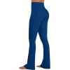 image:imageSunzel No Front Seam Flare Leggings for Women with Pockets Hidden Butt Lifting Scrunch Tummy Control Mini Flared Yoga PantsClassic Blue