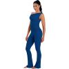 image:imageSunzel No Front Seam Flare Leggings for Women with Pockets Hidden Butt Lifting Scrunch Tummy Control Mini Flared Yoga PantsClassic Blue