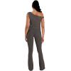 image:imageSunzel No Front Seam Flare Leggings for Women with Pockets Hidden Butt Lifting Scrunch Tummy Control Mini Flared Yoga PantsDeep Brown