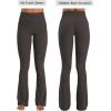 image:imageSunzel No Front Seam Flare Leggings for Women with Pockets Hidden Butt Lifting Scrunch Tummy Control Mini Flared Yoga PantsDeep Brown