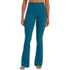 image:imageSunzel No Front Seam Flare Leggings for Women with Pockets Hidden Butt Lifting Scrunch Tummy Control Mini Flared Yoga PantsDeep Lagoon