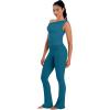 image:imageSunzel No Front Seam Flare Leggings for Women with Pockets Hidden Butt Lifting Scrunch Tummy Control Mini Flared Yoga PantsDeep Lagoon