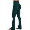 image:imageSunzel No Front Seam Flare Leggings for Women with Pockets Hidden Butt Lifting Scrunch Tummy Control Mini Flared Yoga PantsJasper Green