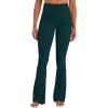 image:imageSunzel No Front Seam Flare Leggings for Women with Pockets Hidden Butt Lifting Scrunch Tummy Control Mini Flared Yoga PantsJasper Green
