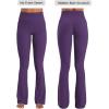 image:imageSunzel No Front Seam Flare Leggings for Women with Pockets Hidden Butt Lifting Scrunch Tummy Control Mini Flared Yoga PantsPurple