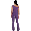 image:imageSunzel No Front Seam Flare Leggings for Women with Pockets Hidden Butt Lifting Scrunch Tummy Control Mini Flared Yoga PantsPurple