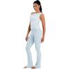 image:imageSunzel No Front Seam Flare Leggings for Women with Pockets Hidden Butt Lifting Scrunch Tummy Control Mini Flared Yoga PantsSky Blue
