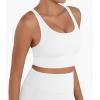 image:imageSunzel Sunzfly Sports Bra for Women Scoop Neck Crisscross Back Padded Low Impact Bras Tops for Workout Yoga GymWhite