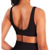 image:imageSunzel Sunzfly Sports Bras for WomenV Neck Twist Front Padded Bra Scoop Back Tops for Yoga Workout GymBlack