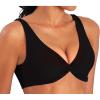 image:imageSunzel Sunzfly Sports Bras for WomenV Neck Twist Front Padded Bra Scoop Back Tops for Yoga Workout GymBlack