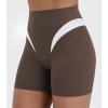 image:imageSunzel Colorblock Biker Shorts Women High Waist Tummy Control  Buttery Soft Squat Proof No Front Seam Workout Spandex ShortsSeal Brown