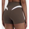 image:imageSunzel Colorblock Biker Shorts Women High Waist Tummy Control  Buttery Soft Squat Proof No Front Seam Workout Spandex ShortsSeal Brown