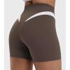 image:imageSunzel Colorblock Biker Shorts Women High Waist Tummy Control  Buttery Soft Squat Proof No Front Seam Workout Spandex ShortsSeal Brown