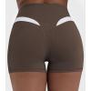image:imageSunzel Colorblock Biker Shorts Women High Waist Tummy Control  Buttery Soft Squat Proof No Front Seam Workout Spandex ShortsSeal Brown