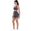 image:imageSunzel Hidden Butt Lifting Scrunch Biker Shorts 4No Front Seam High Waist Tummy Control Yoga Workout Gym Shorts with PocketsAsh Blue