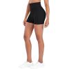 image:imageSunzel Hidden Butt Lifting Scrunch Biker Shorts 4No Front Seam High Waist Tummy Control Yoga Workout Gym Shorts with PocketsBlack