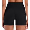 image:imageSunzel Hidden Butt Lifting Scrunch Biker Shorts 4No Front Seam High Waist Tummy Control Yoga Workout Gym Shorts with PocketsBlack