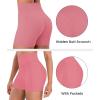 image:imageSunzel Hidden Butt Lifting Scrunch Biker Shorts 4No Front Seam High Waist Tummy Control Yoga Workout Gym Shorts with PocketsBubblegum Pink