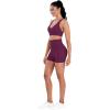 image:imageSunzel Hidden Butt Lifting Scrunch Biker Shorts 4No Front Seam High Waist Tummy Control Yoga Workout Gym Shorts with PocketsCherry Red