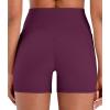image:imageSunzel Hidden Butt Lifting Scrunch Biker Shorts 4No Front Seam High Waist Tummy Control Yoga Workout Gym Shorts with PocketsCherry Red