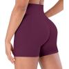 image:imageSunzel Hidden Butt Lifting Scrunch Biker Shorts 4No Front Seam High Waist Tummy Control Yoga Workout Gym Shorts with PocketsCherry Red