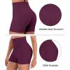 image:imageSunzel Hidden Butt Lifting Scrunch Biker Shorts 4No Front Seam High Waist Tummy Control Yoga Workout Gym Shorts with PocketsCherry Red