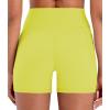 image:imageSunzel Hidden Butt Lifting Scrunch Biker Shorts 4No Front Seam High Waist Tummy Control Yoga Workout Gym Shorts with PocketsDeep Bright Yellow